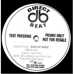 Cronik Tronic / Shado (4) King Of Bass Vinyl 12" USED