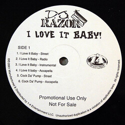 D.J. Razor (6) I Love It Baby! Vinyl 12" USED