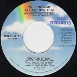 George Strait You Know Me Better Than That Vinyl 7" USED