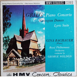 Edvard Grieg / Royal Philharmonic Orchestra / Gina Bachauer / George Weldon Piano Concerto - Norwegian Dances - Lyric Suite Vinyl LP USED