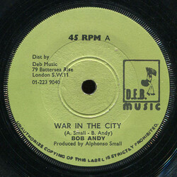 Bob Andy War In The City Vinyl 7" USED