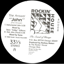 The Answer John Vinyl 12" USED