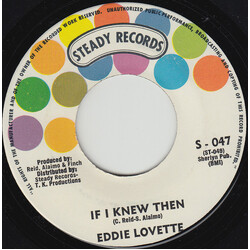 Eddie Lovette If I Knew Then / It's Got To Be Tonight Vinyl 7" USED