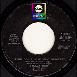 Steely Dan Rikki Don't Lose That Number Vinyl 7" USED