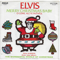 Elvis Presley Merry Christmas Baby Vinyl 7" USED