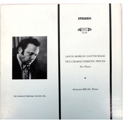Amiram Rigai Louis Moreau Gottschalk, Ten Characteristic Pieces For Piano Vinyl LP USED