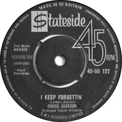 Chuck Jackson I Keep Forgettin' Vinyl 7" USED