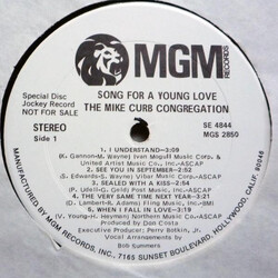 Mike Curb Congregation Song For A Young Love Vinyl LP USED