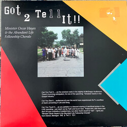 Min Oscar A. Hayes / Abundant Life Fellowship Chorale Got 2 Tell It Vinyl LP USED