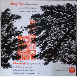 Samuel Barber / Leontyne Price / Alexei Haieff / Juilliard String Quartet Hermit Songs / String Quartet No. 1 Vinyl LP USED