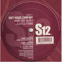 Soft House Company What You Need / ...A Little Piano Vinyl 12" USED