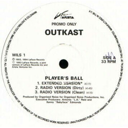 OutKast Player's Ball Vinyl 12" USED