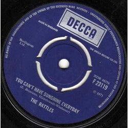 The Rattles You Can't Have Sunshine Everyday Vinyl 7" USED