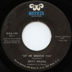Betty Wilson (2) Let Me Groove You / Love For My Man Vinyl 7" USED