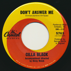 Cilla Black Don't Answer Me Vinyl 7" USED