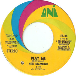 Neil Diamond Play Me / Porcupine Pie USED VINYL 7INCH SINGLE 45 RPM