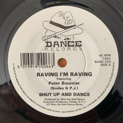 Shut Up & Dance Raving I'm Raving / Runaways Vinyl 7" USED