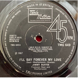 Jimmy Ruffin I'll Say Forever My Love Vinyl 7" USED