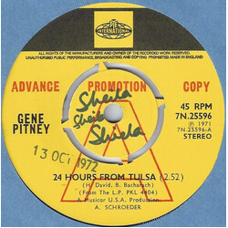 Gene Pitney 24 Hours From Tulsa / Maria Elena (I'm Going To War) Vinyl 7" USED