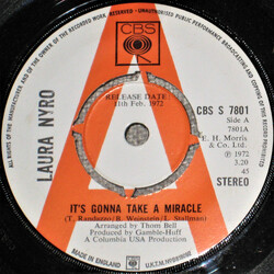 Laura Nyro It's Gonna Take A Miracle Vinyl 7" USED