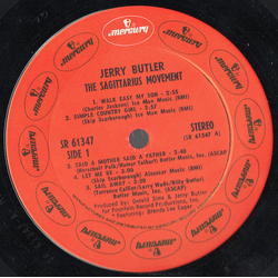 Jerry Butler The Sagittarius Movement Vinyl LP USED