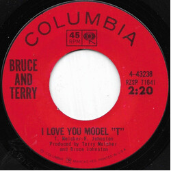 Bruce & Terry I Love You Model "T" Vinyl 7" USED