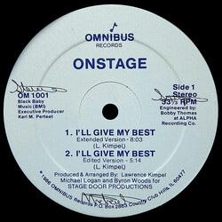 Onstage I'll Give My Best Vinyl 12" USED
