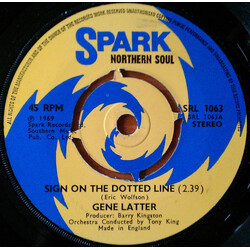 Gene Latter Sign On The Dotted Line Vinyl 7" USED