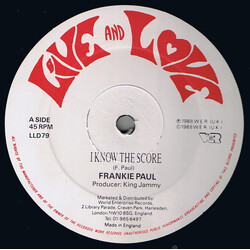 Frankie Paul I Know The Score / Shame Them Vinyl 12" USED