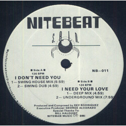 S.A.I.N. I Don't Need You Vinyl 12" USED