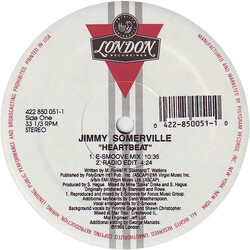 Jimmy Somerville Heartbeat Vinyl 12" USED