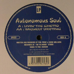 Autonomous Soul Livin' The Ghetto / Vaguely Drifting Vinyl 12" USED