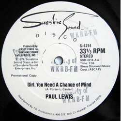 Paul Lewis Girl, You Need A Change Of Mind / Inner City Blues Vinyl 12" USED
