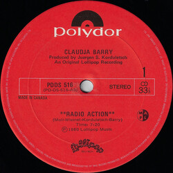 Claudja Barry Radio Action / Banana Boat (Day-O) USED VINYL 12INCH 33 S RPM LIMITED EDITION STEREO