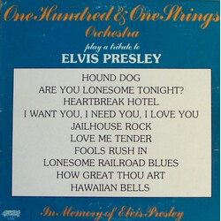 101 Strings One Hundred & One Strings Orchestra Play A Tribute To Elvis Presley Vinyl LP USED
