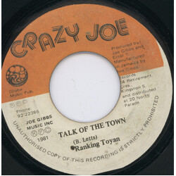 Toyan / Joe Gibbs & The Professionals Talk Of The Town / Dancehall Style Vinyl 7" USED