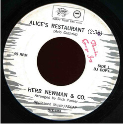 Herb Newman & Co. Alice's Restaurant Vinyl 7" USED