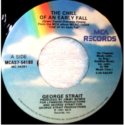 George Strait The Chill Of An Early Fall Vinyl 7" USED