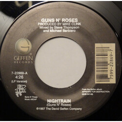 Guns N' Roses Nightrain Vinyl 7" USED