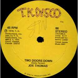 Joe Thomas Two Doors Down / Here I Come VINYL 12" USED