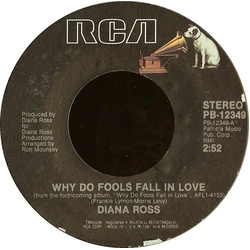 Diana Ross Why Do Fools Fall In Love Vinyl 7" USED