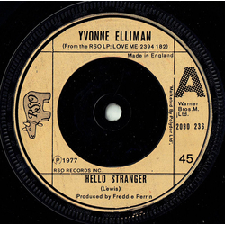 Yvonne Elliman Hello Stranger Vinyl 7" USED