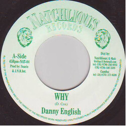 Danny English Why Vinyl 7" USED
