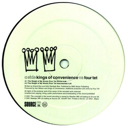 Kings Of Convenience / Four Tet The Weight Of My Words Vinyl 12" USED