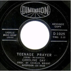 Caroline Day Teenage Prayer / Steam Vinyl 7" USED