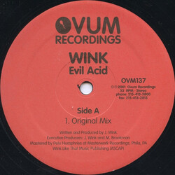 Josh Wink Evil Acid Vinyl 12" USED