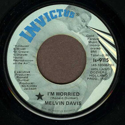 Melvin Davis (2) I'm Worried Vinyl 7" USED