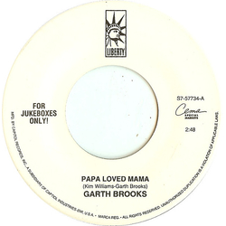 Garth Brooks Papa Loved Mama Vinyl 7" USED