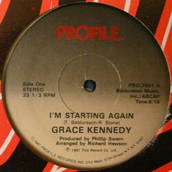 Grace Kennedy I'm Starting Again Vinyl 12" USED