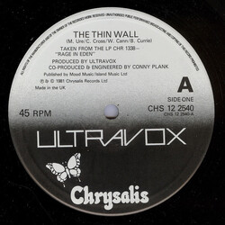 Ultravox The Thin Wall Vinyl 12" USED